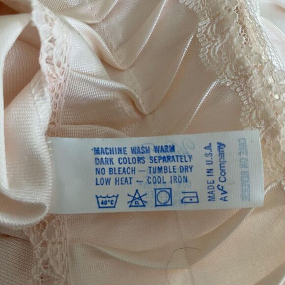 Vintage Vanity Fair Nightgown Robe Set Womens Small Lace Moniece Long USA 70s - Picture 12 of 12